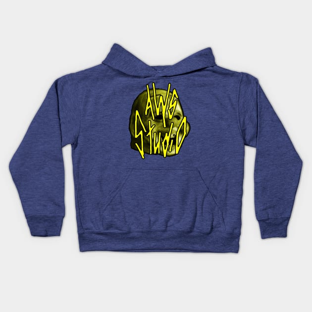 AWS Studio - clown yellow Kids Hoodie by AWSchmit